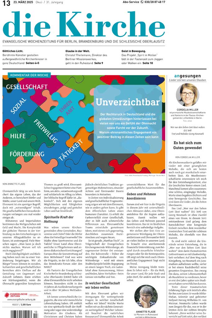 Zeitungsseite mit bunter Grafik