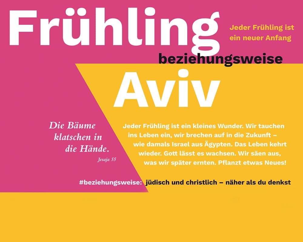 Plakat in Gelb und Pink