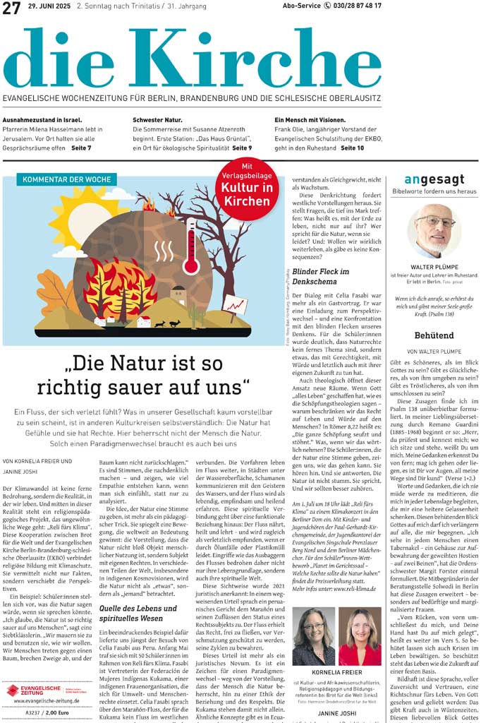 Zeitungsseite mit einem Bild