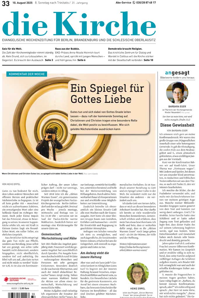 Zeitungsseite mit Bild