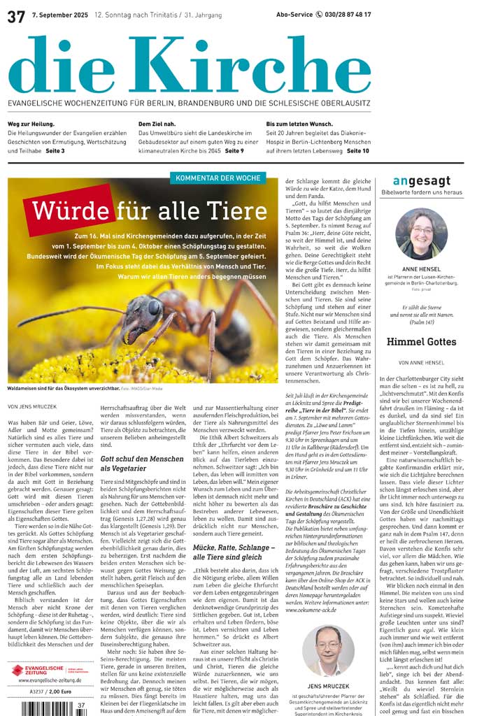 Zeitungsseite mit einem Bild