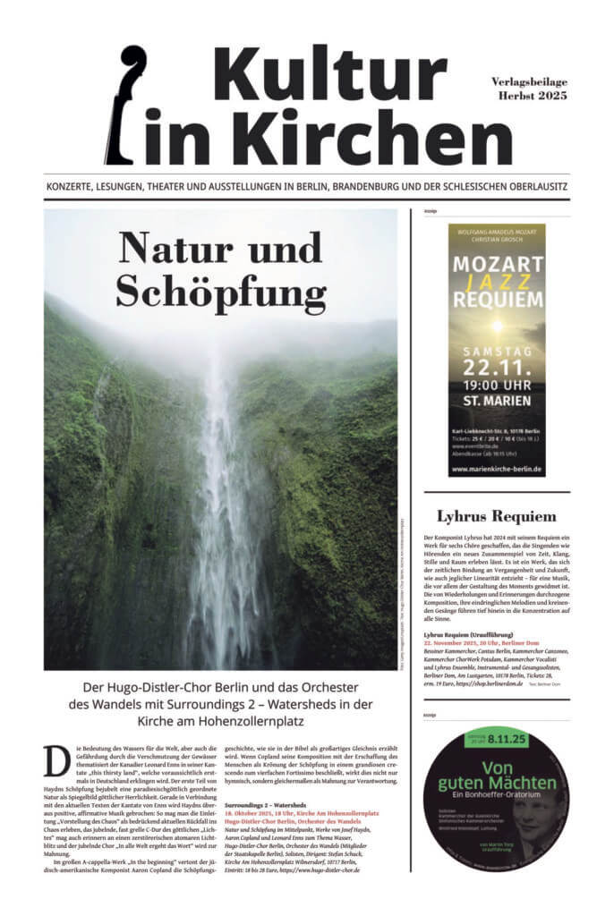 Titelblatt Kultur in Kirchen Herbst 2025.